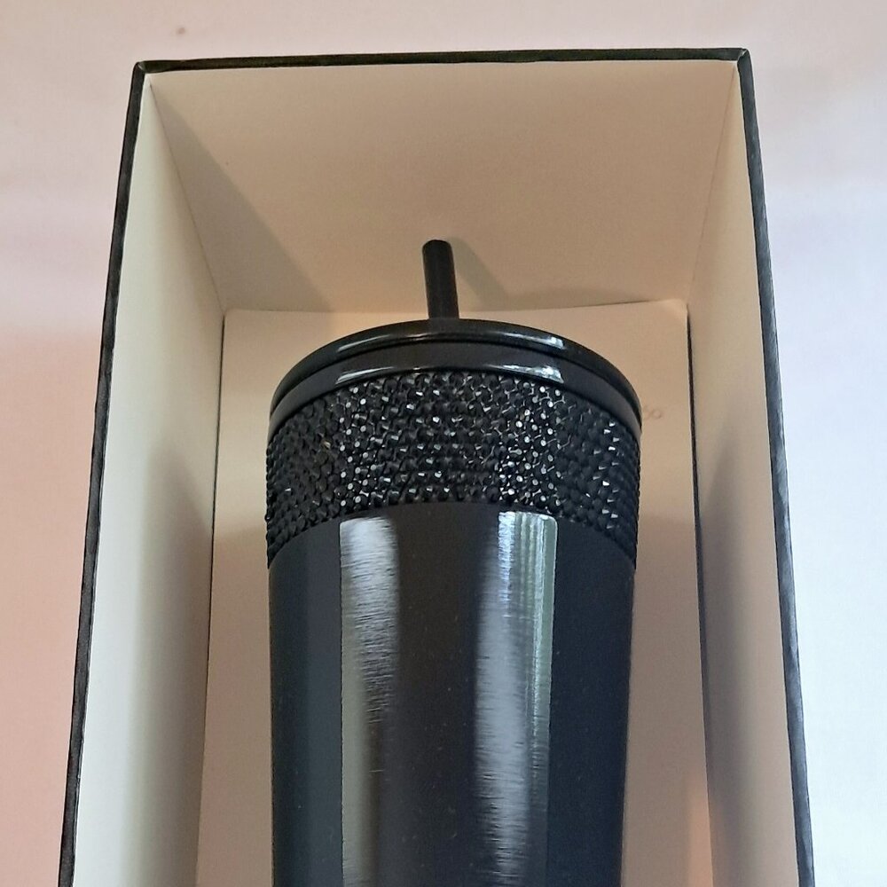 House of Harlow 1960 , bedazzled Tumbler with lid and straw.  25 ozNIB